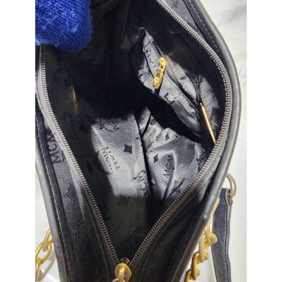 Authentic MCM Vintage Visetos Nylon Shopping Tote Bag Black - Picture 15 of 15